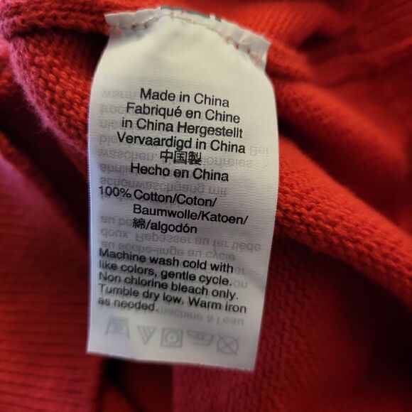 J. Crew red soft knit cotton sweater with fluted sleeves - Picture 8 of 8